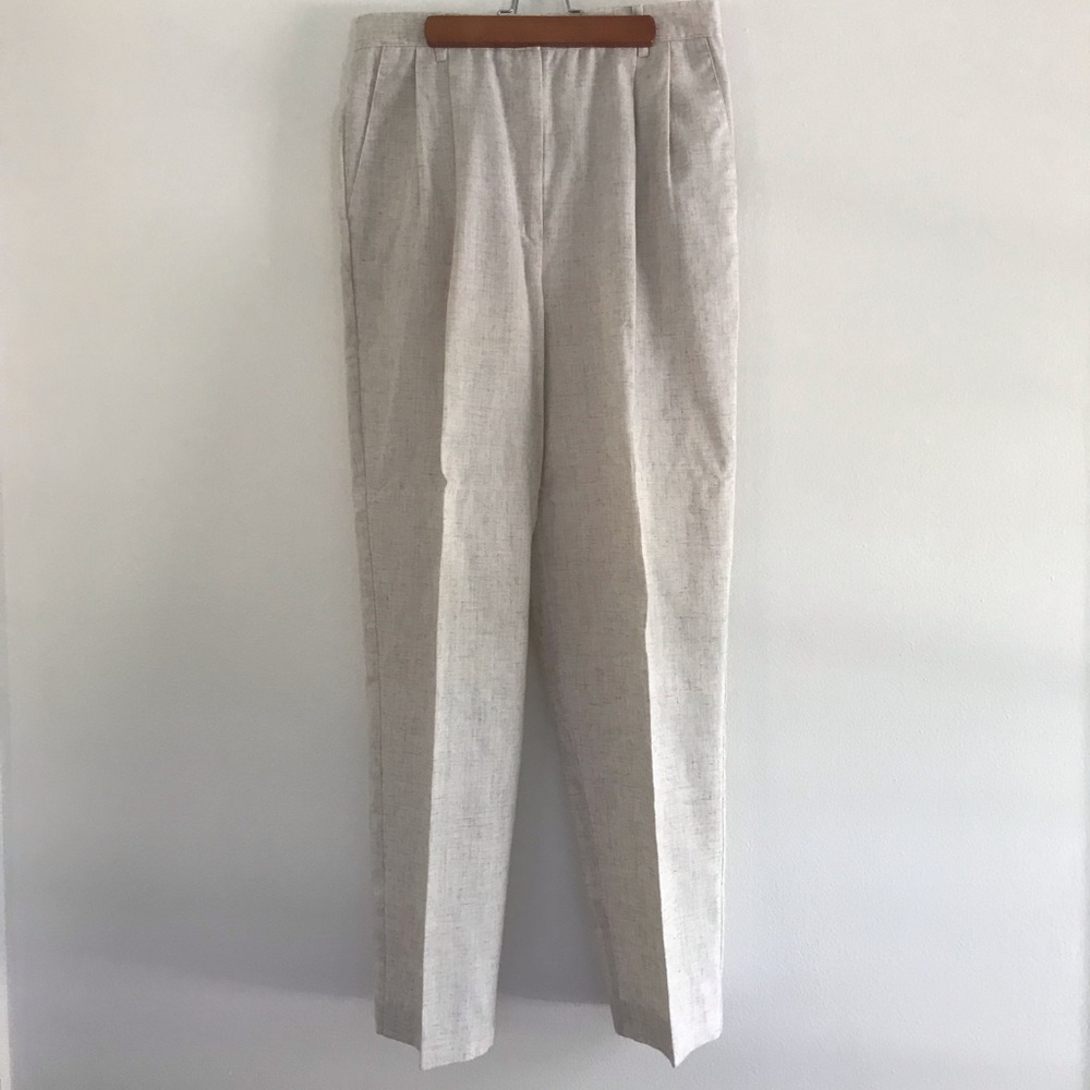 linen blend slacks